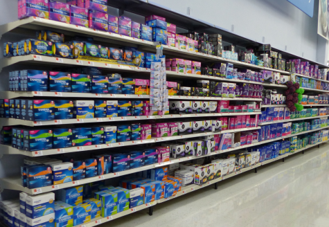 Feminine Hygiene Products in a Walmart by Stilfehler is licensed under CC BY-SA 2.0.