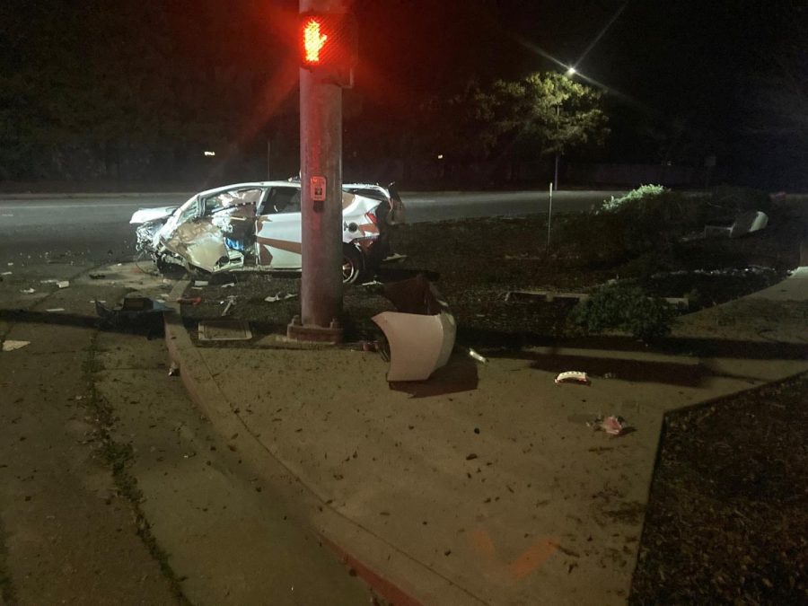 BREAKING: Car Loses Control, Slams Into 18 Foot Tall Totem Sculpture at High Speed